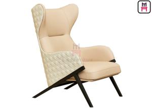 Quality Luxury Leather Single Sofa Chair Custom Color High - Back For Hotel Lobby &amp; Hall wholesale