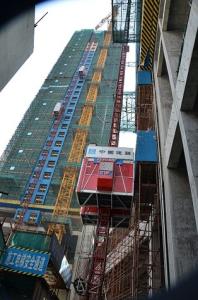 Quality Single Cage 11kw Exterior Construction Elevator 150m Construction Site Hoist wholesale