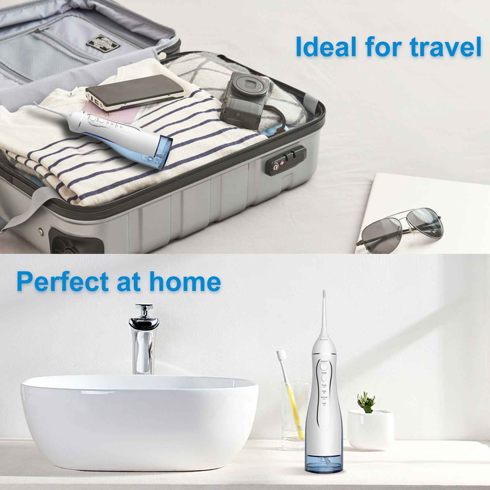 Custom Teeth Oral Hygiene Water Flosser Rechargeable IPX7 Cordless Oral Irrigator For Dental Teeth Spa