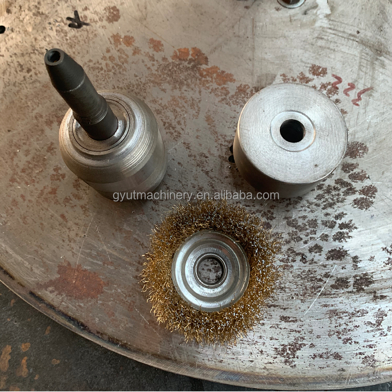 220v Twisted Knotted Bevel Stainless Steel Wire Brush Making Machine with 2 hols/h