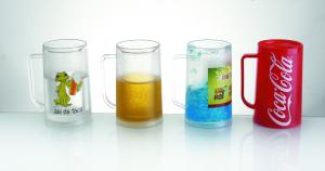Quality Plastic double wall frosty mug/double wall freezer mug wholesale