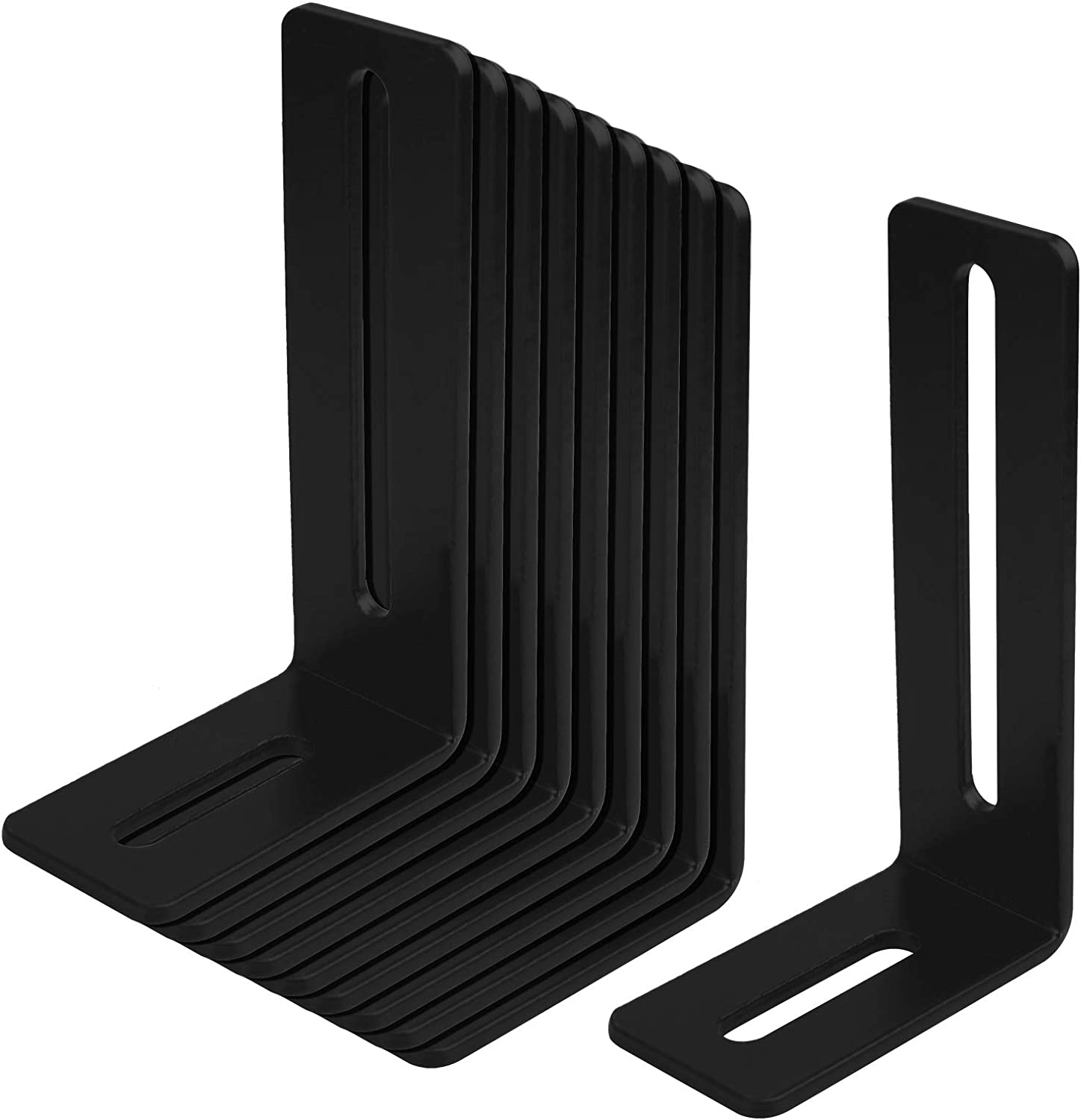 4 Inches White Adjustable L-Shape Corner Brace with Slot, Heavy duty L-shaped bracket with slots for fixation and installation