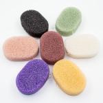 White Kaolin Clay Dehumidification Facial Konjac Sponge 8.5*5.5*2.5cm