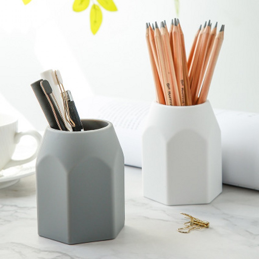Silicone Waterproof Pencil Holder For Desk Simple Modern Minimalist Makeup Organizer Shool Office Supplies For Home Kids