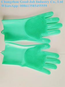 Quality Silicone Food Grade Protective Work Gloves Dishwashing Scrubber Gloves 160g wholesale