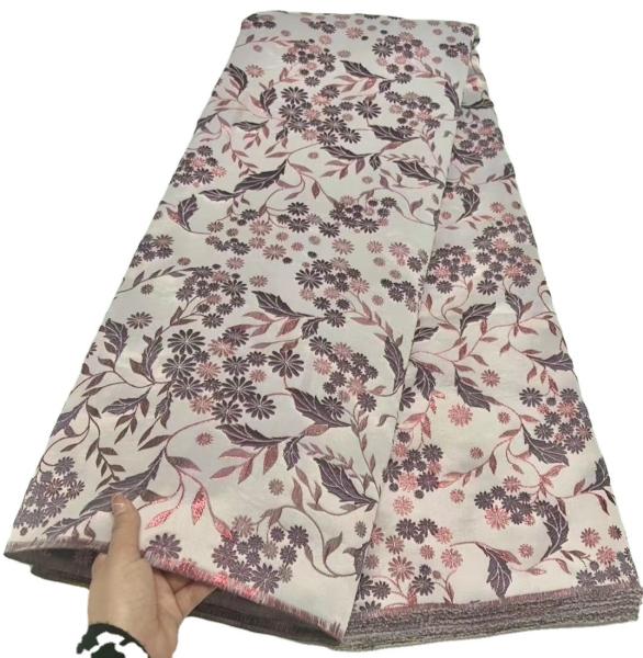 Wholesale price African Brocade Fabric Jacquard Damask Design Brocade Jacquard