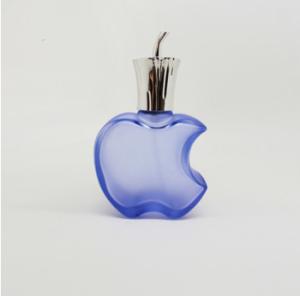 Quality 60ml jiangsu factory sell colorful apple shape empty glass perfume bottle wholesale