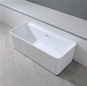 Quality OEM White Freestanding Acrylic Bathtub Soaking 1700mm Rectangular wholesale