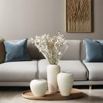 Home Hotel Restaurant Decorative Accent Modern Chinese Ceramic Vase with Gold