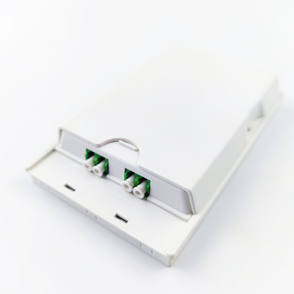 132*83*25 ABS PC 2 Cores LC APC Fiber Optic Faceplate Socket Panel for Optic Equipment