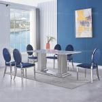 1.2mm 201 SS Dining Tables Tempered Glass Modern Room Furniture