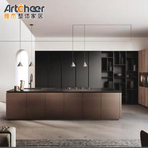 Quality Contemporary Kitchen Island Cabinet Flat Pack Design for Modern Home E1 Material Grade wholesale