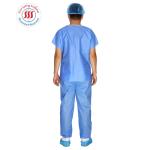 One Time Use SMS Hospital Surgical Scrubs Fluid Resistant Disposable Scrubs Suit