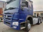 Drive Wheel 6×4 Sinotruk 6*4 Tractor Truck Blue Color Good Condition 6800*2496