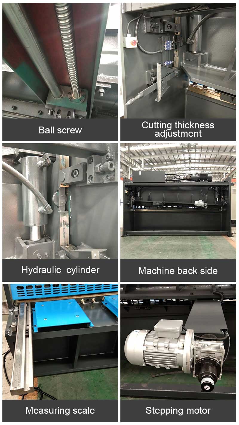 Q12K-8*3200MM Hydraulic Guillotine Shearing Machine NC Cutter With Blade Gap Adjustment
