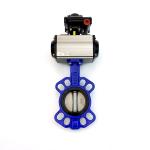 Powder Media DN80 Water Butterfly Valves With Pneumatic Actuator Sealing