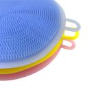 Kitchen Round Rubber Dish Scrubber For Pan Holder Wash Fruit Vegetable