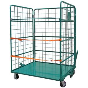 Quality Green 1600mm height 600KGS zinc plated Roll Cage Containers wholesale