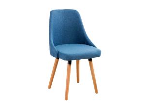 Quality Elegant Velvet Fabric Seat Sturdy Metal Legs Wooden Dining Chairs wholesale