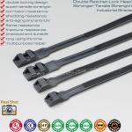 Cable Ties Double-locking Cable Tie 9x350mm Black Cable Zip Tie Strap with
