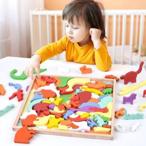 Quality ISO Stereoscopic Wooden Animal Puzzle For Kids Early Education wholesale