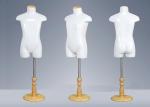 Half Body Glossy White Standing Child Clothes Mannequin Environmental Material