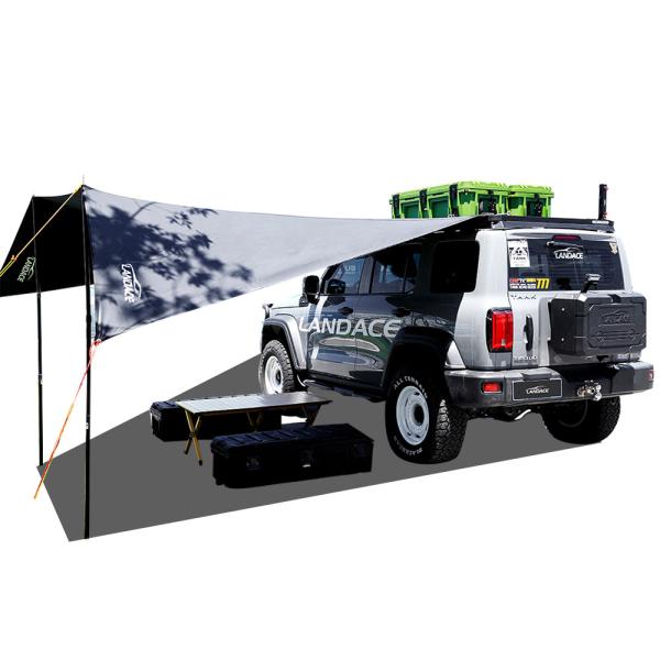 Four Ropes Trapezoid Car Side Awning Tent Four Seasons Car Roof Top Tent for