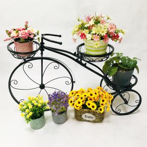 Quality Anti Abrasion Outdoor Antique Bicycle Metal Flower Stand wholesale