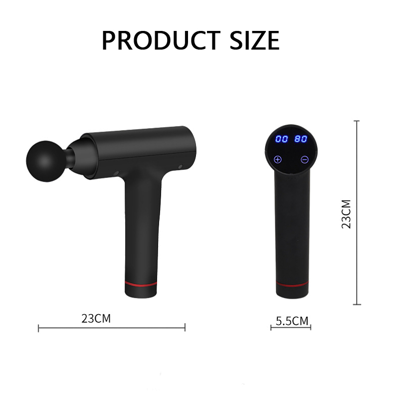 ODM Hand Held Fascia Massage Gun LCD Deep Muscle Tissue Massage Gun