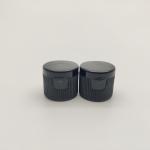 Black Tiny Stripes 18/410 Plastic Flip Top Cap For Cosmetic Toner Bottle