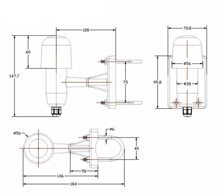 AM2306 Outdoor Rainproof Waterproofing Wall High Temperature Type Temperature and Humidity Sensor