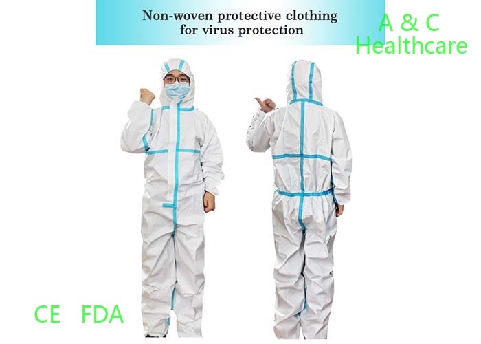 Medical Surgical Disposable Protective Coverall PP Non Woven Workwear Uniform