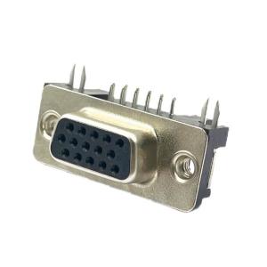Quality Right Angle DB15 D-SUB Connectors Female 15 Pin Jack Port OEM wholesale