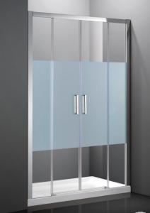 Quality Glass Bathroom Shower Room， Folding Shower Screen With Aluminum Frame wholesale