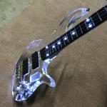 High quality LED light acrylic electric guitar rosewood fingerboard, free