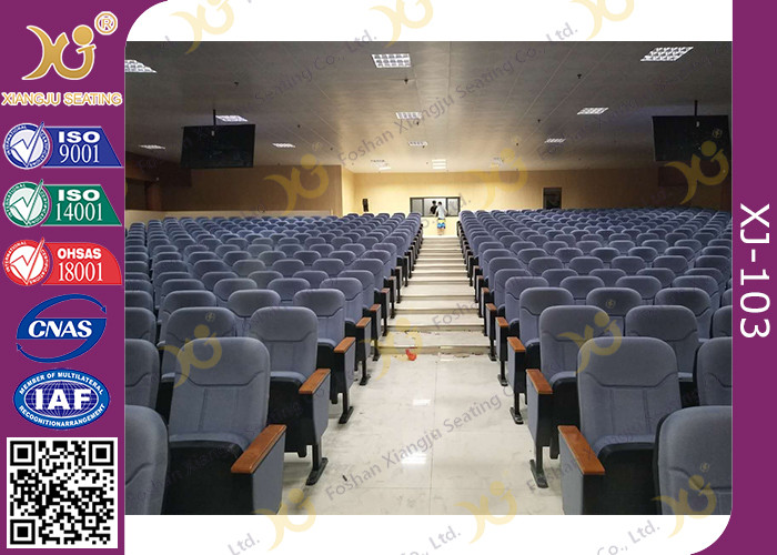 Foldable Plastic Auditorium Chairs with Writing board / conference hall seating