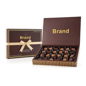 Quality Luxury Chocolate Candy CMYK pantone Gift Packaging Box With Ribbon wholesale