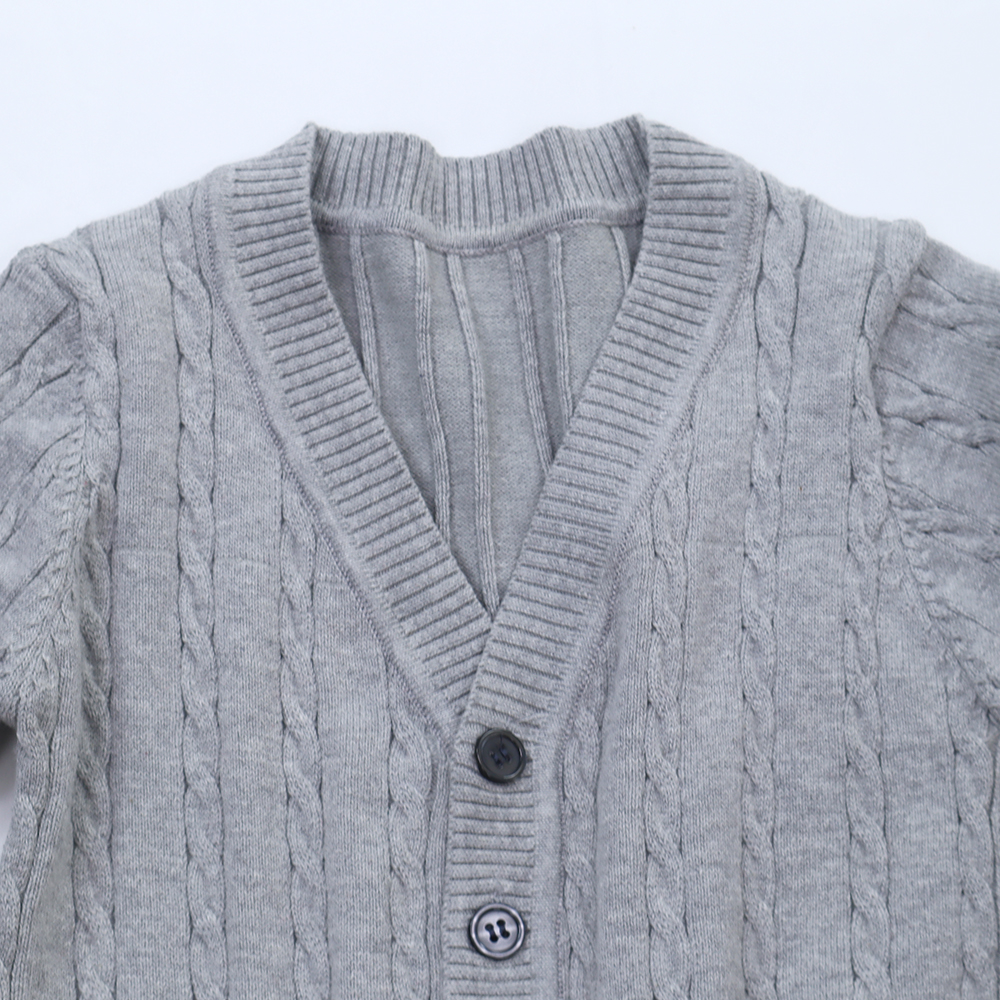 In Stock 90-150 Size Old Fall Winter Kids Toddler Cardigans Baby Boys Buttons Knit Coat Toddler Sweaters