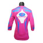 Pretty 3/4 Sleeve Cycling Jersey , Quick Dry Womens MTB Jersey Breathable