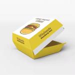 Customized Hamburger Box Eco-friendly Fast Food Food Grade White Cardboard Oil
