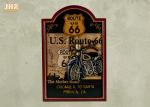 Route 66 Wall Signs The Mother Road Wall Decor Antique Wooden Motorcycle Wall