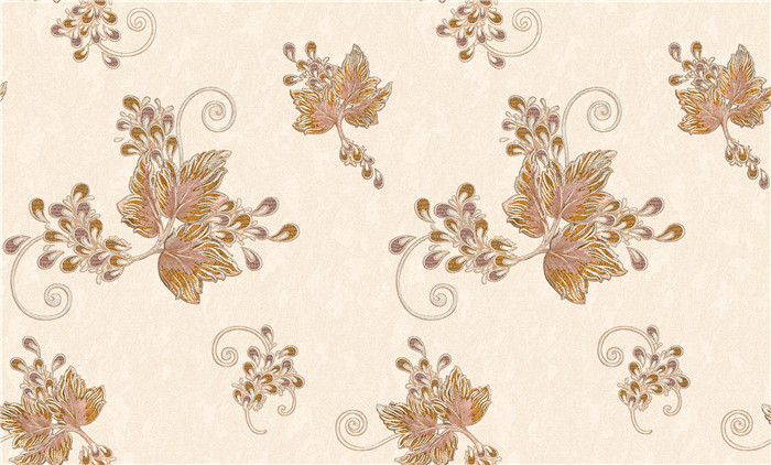 Beautiful Flower Design Deep Embossed Wallpaper For Walls Decor , Italy Style
