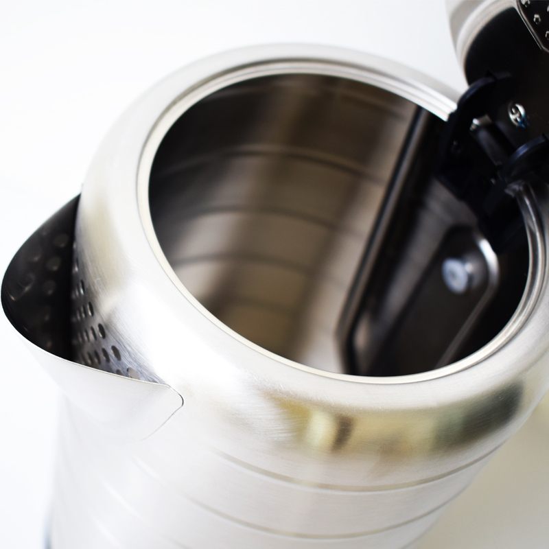 Durable 201/304 Stainless Steel Electric Tea Kettle Wide Opening Lid Design