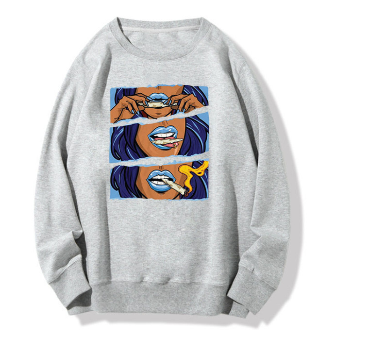 O Neck Women Crop Hoddies Blank Oversized Sweatshirts