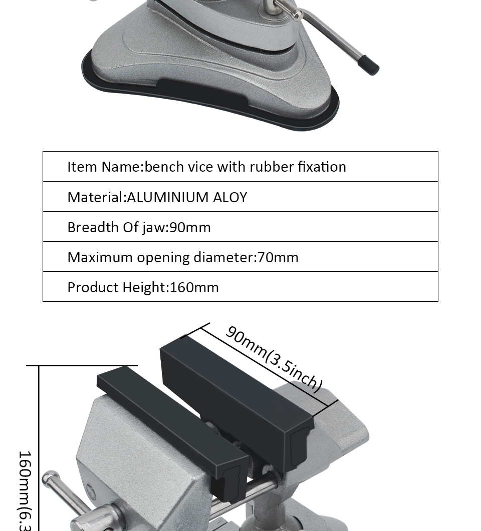 Vacuum Jewelry Accessories Tools Jewellers Bench Vice 360 Degree