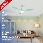Farmhouse Decor Ceiling Fan with 3 Color LED Lighting 5 Speed Choices CCT 3000