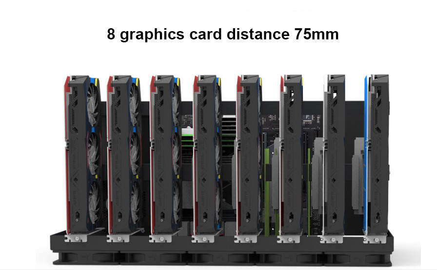 Hot Selling Bitcoin Mining 8 gpu Mining Rig Ethereum Miners Support 8 Graphic Card Gpu Mining Machine