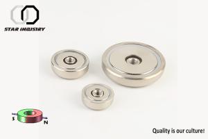 Quality Customized Radial Pot Magnet , Creative Eye Screw Neodymium Cup Magnets wholesale