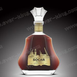 Quality ISO9001 2015 Transparent Oval Cognac Glass Bottle wholesale