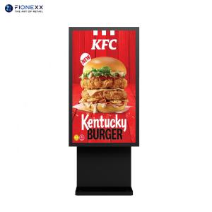 Quality 55inch Outdoor Black Drive Thru Digital Display Street Digital Signage Multi Scenario wholesale